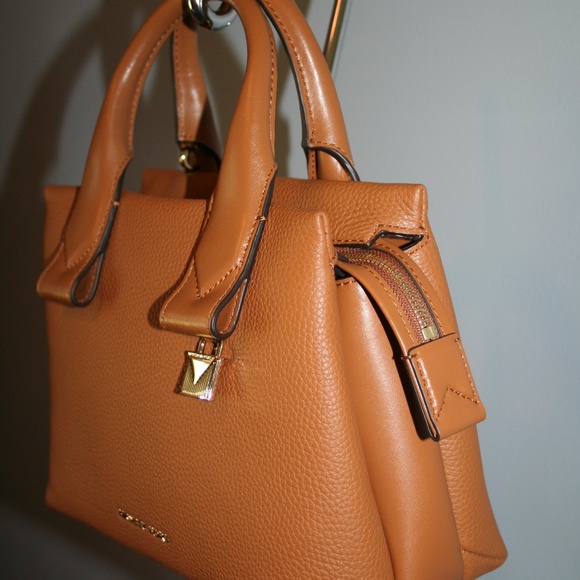 MICHAEL KORS ROLLINS SMALL SATCHEL ACORN LEATHER - Picture 2 of 10